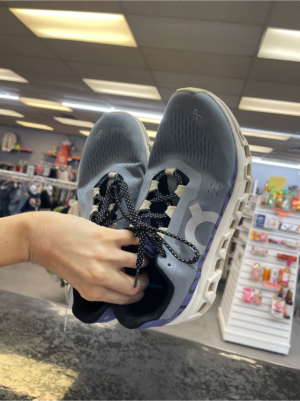 On Running Women Gray And Purple Cloudsurfer Sneakers — image 7 of 8